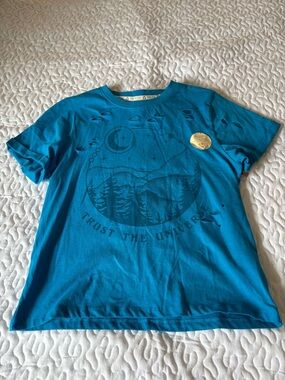 Trust The Universe Blue Graphic Kids Tee